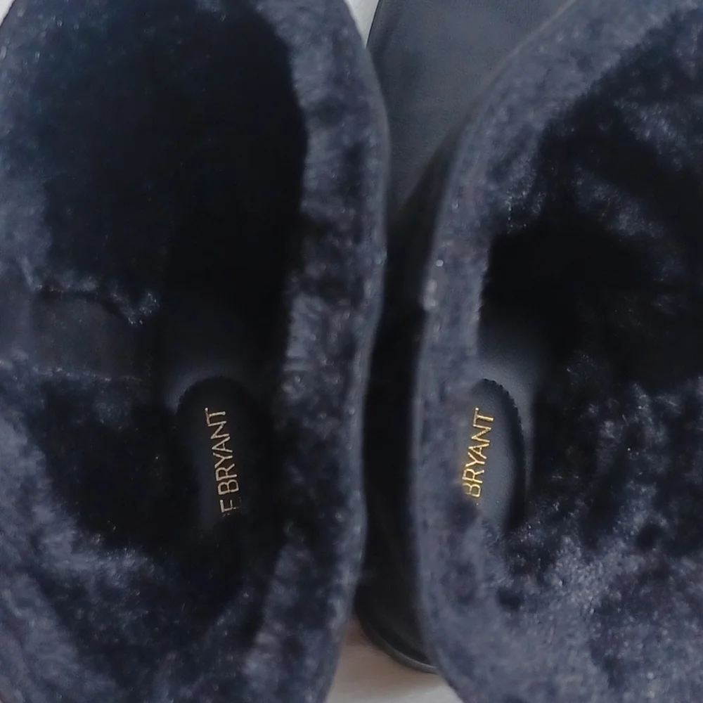 NWT Lane Bryant Boots 3 Ways to Wear Black Suede like Fur like Material Size 11W